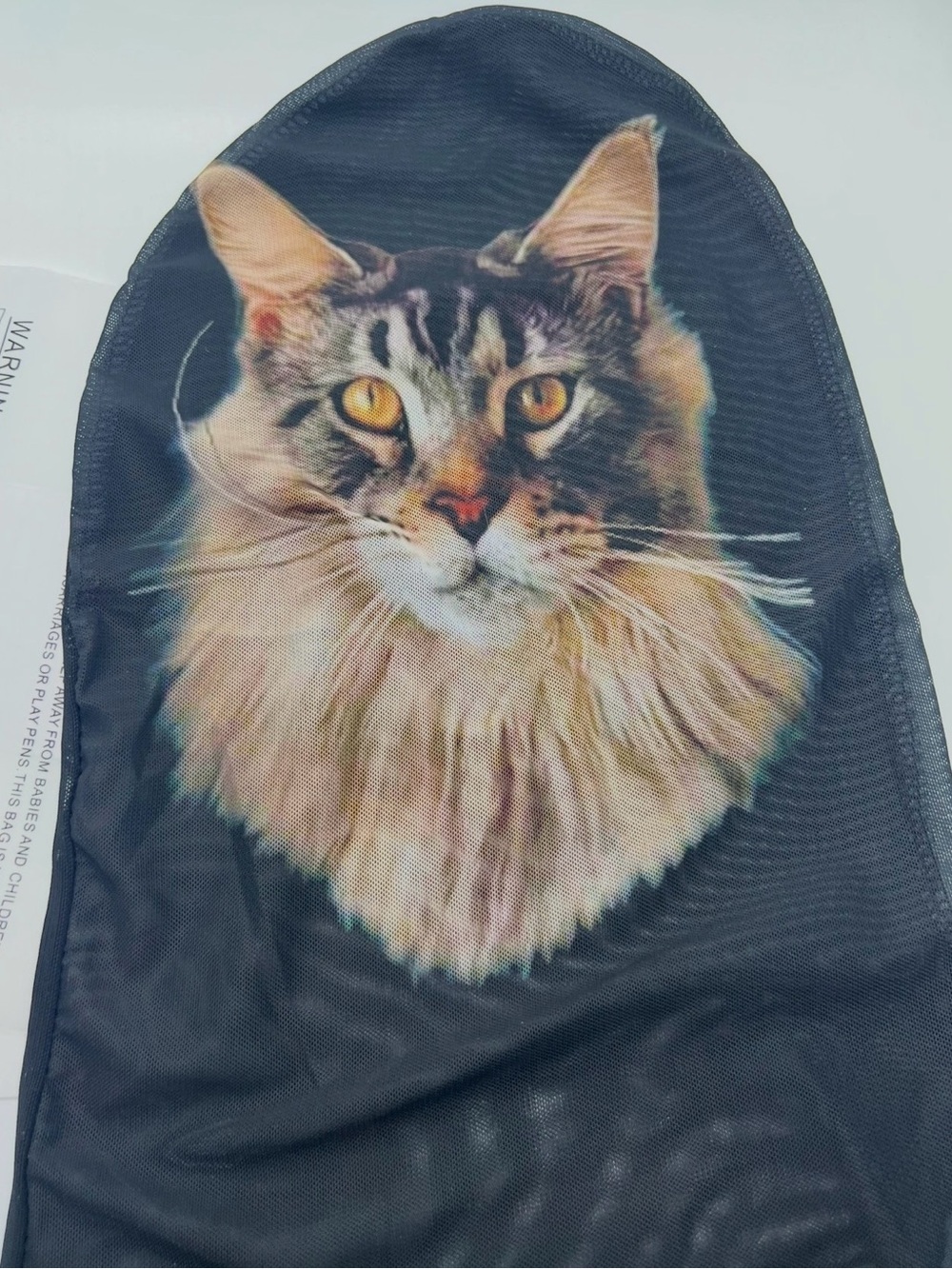 Mesh cat head covering